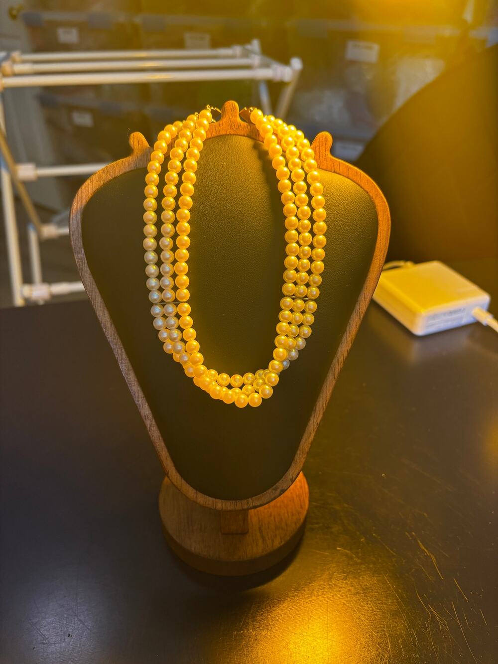 1928 Jewelry Vintage 1980s Multi-strand Faux Pearl Neckace